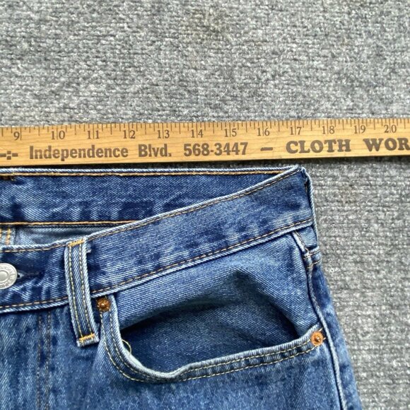 Levis 550 Jeans Mens 34x34 Blue Relax Fit Straight Workwear Demin Causal - Picture 7 of 15